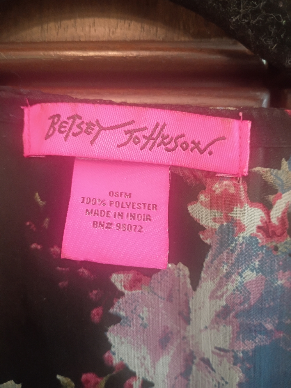 Betsey Johnson Hot Pink Label Floral Lined Jacket